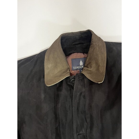 London Fog Men’s Black Zip Coat XL Reg w/ Removable Liner & Nubuck Collar - Picture 16 of 16